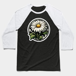 art nouveau daisy April birth month flower Baseball T-Shirt